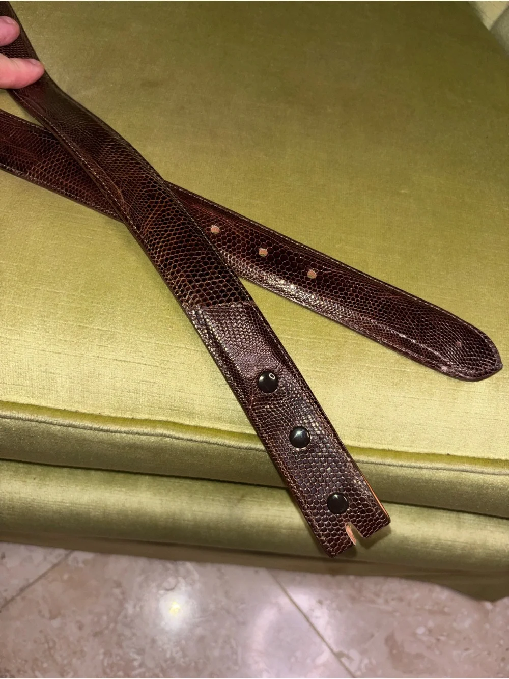 James Reid Unisex Lizard belt Size 38